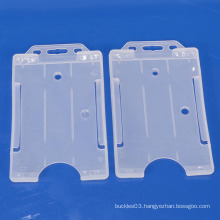Custom hot sale china wholesale plastic double side id card holders